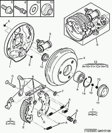 CITROËN 4241 E7 - Sada brzdových čeľustí www.parts5.com