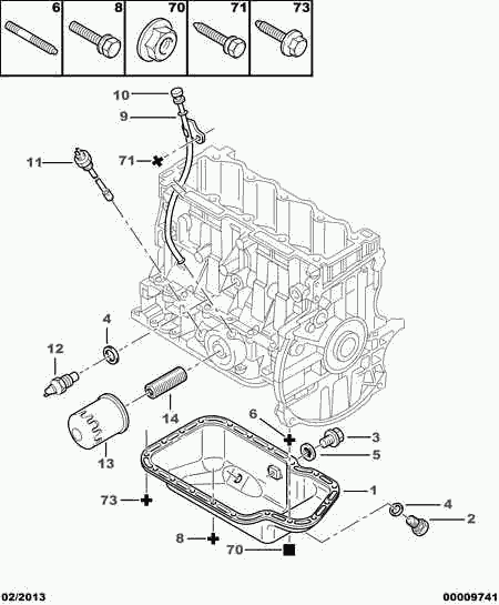 CITROËN 1109.CN - Yağ filtresi www.parts5.com