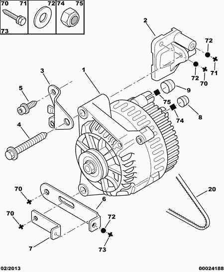 CITROËN 5705.E1 - Generaator parts5.com