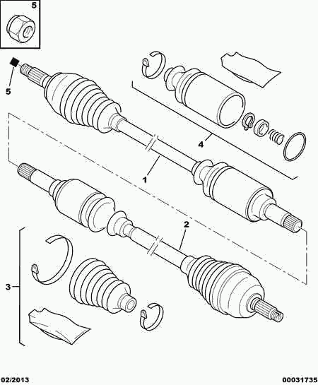 PEUGEOT 3297 24 - Lożisko kolesa - opravná sada www.parts5.com