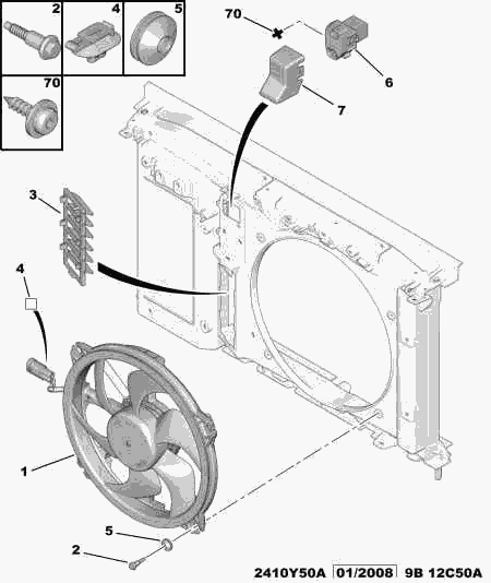 CITROËN 1253 K4 - Fan, radiator www.parts5.com