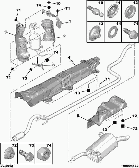 PEUGEOT (DF-PSA) 1723.HP - Exhaust system heat shield: 01 pcs. parts5.com