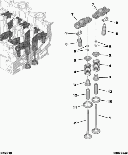 CITROËN 0942.89 - Poussoir de soupape www.parts5.com