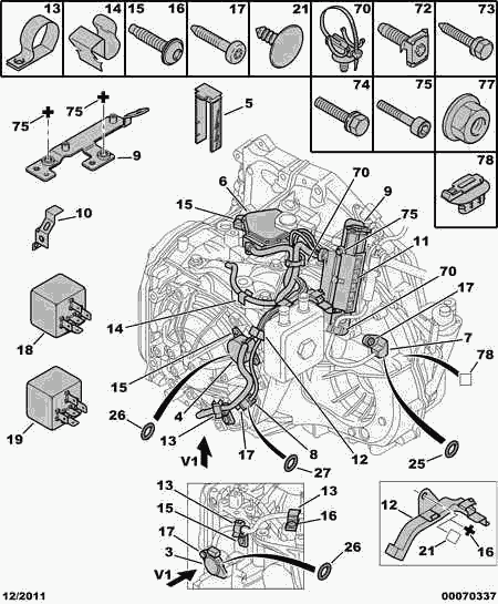 CITROËN 2529 24 - Sensor, Öldruck www.parts5.com