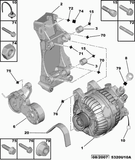 PEUGEOT 5750 XG - V-Ribbed Belt parts5.com