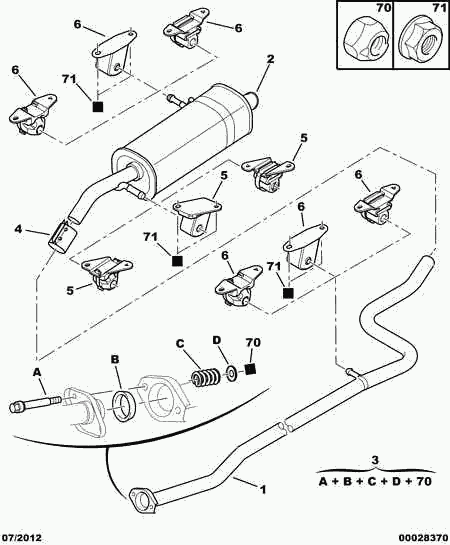 PEUGEOT 1736 11 - Pipe Connector, exhaust system www.parts5.com