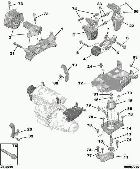 DS 1844 C2 - Suspensión, caja de cambios www.parts5.com