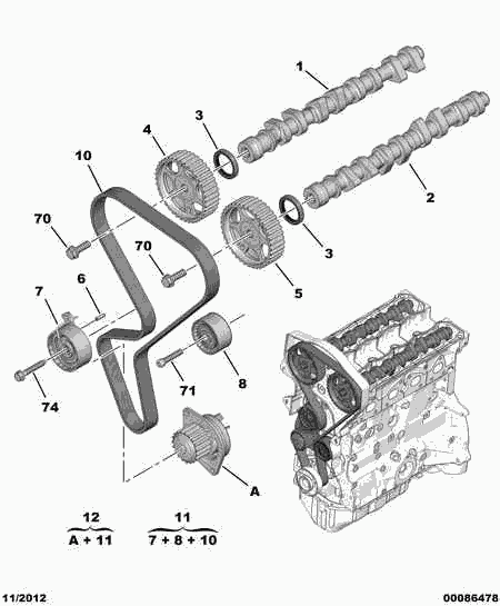 PEUGEOT 16 095 258 80 - Water Pump & Timing Belt Set www.parts5.com