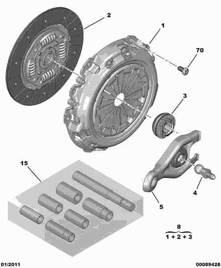 CITROËN 2050.R8 - Σετ συμπλέκτη www.parts5.com