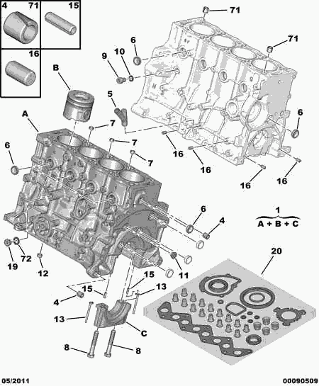 PEUGEOT 6988.70 - Zaptivni prsten, čep za ispuštanje ulja www.parts5.com