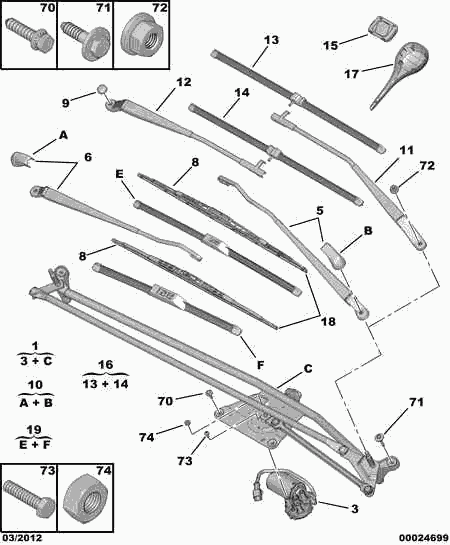 CITROËN 6426 ZF - Щетка стеклоочистителя www.parts5.com