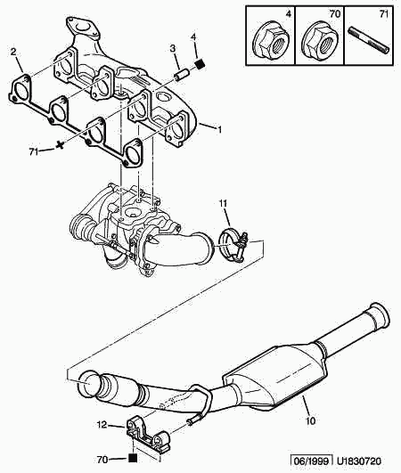 Suzuki 0349 H4 - Dichtung, Abgaskrümmer www.parts5.com