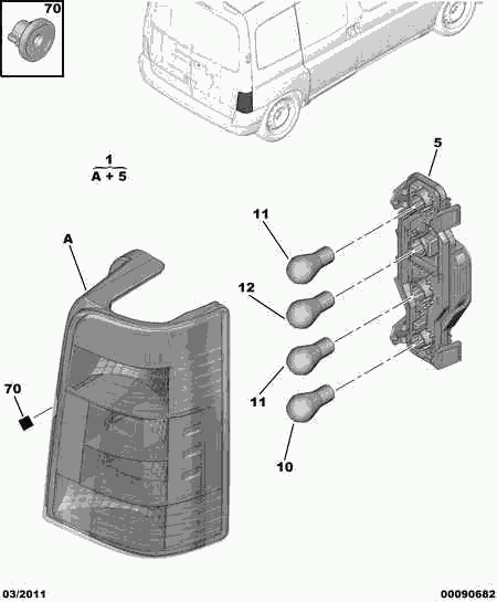 CITROËN 6350 Z0 - Combination Rearlight parts5.com