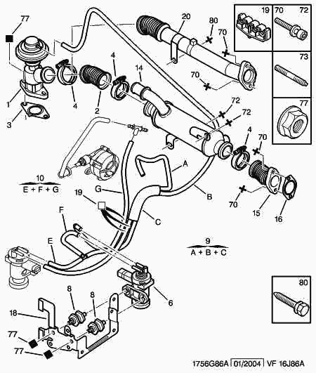 CITROËN 1628 JZ - Supapa EGR www.parts5.com