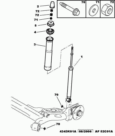 CITROËN 5210 34 - Прахозащитен комплект, амортисьор www.parts5.com