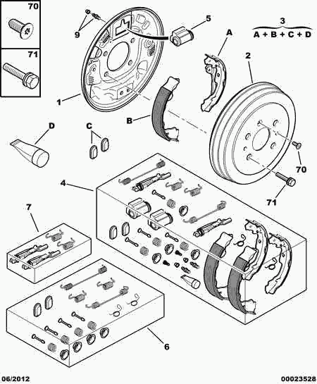 CITROËN 4242 28 - Juego de zapatas de frenos www.parts5.com