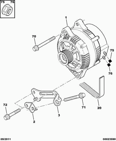 PEUGEOT 5750 QN - Correa trapecial poli V www.parts5.com