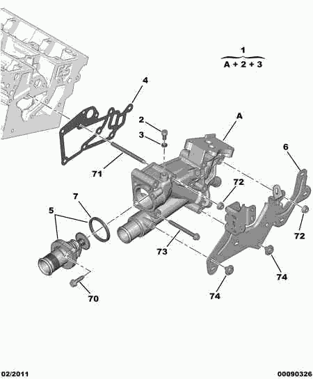 CITROËN/PEUGEOT 1338-A0 - Thermostat, coolant www.parts5.com