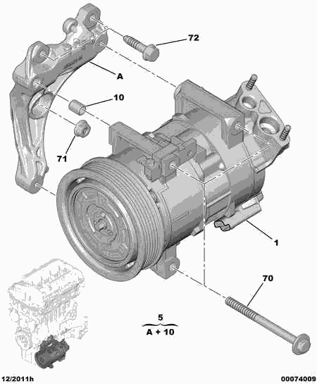 CITROËN 6487.42 - Компресор, климатизация www.parts5.com