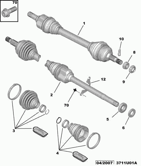 CITROËN/PEUGEOT 3273.VY - Joint Kit, drive shaft www.parts5.com