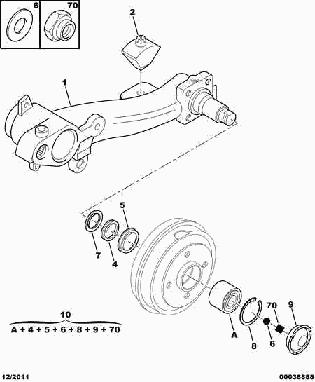 PEUGEOT 3748.39 - Wheel hub, bearing Kit parts5.com