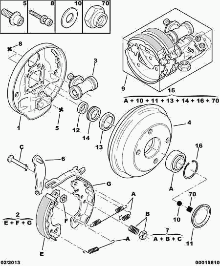 CITROËN 4241 L3 - Sada brzdových čeľustí www.parts5.com