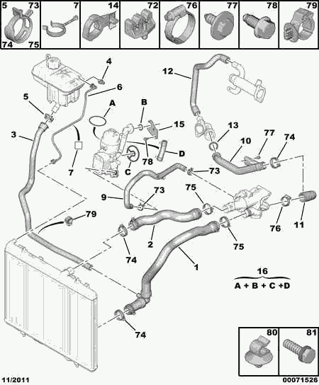 PEUGEOT 1323 CR - Radiator Hose www.parts5.com