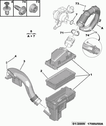 CITROËN 1444 EV - Air Filter www.parts5.com