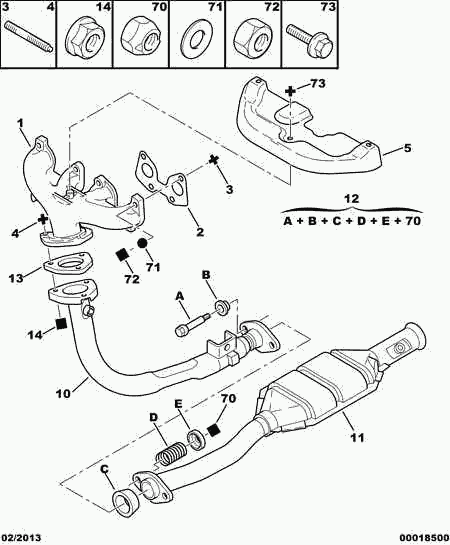 CITROËN/PEUGEOT 0349.J6 - Gasket, exhaust manifold www.parts5.com