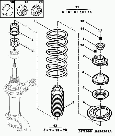 PEUGEOT 5031.53 - Тампон на макферсън www.parts5.com