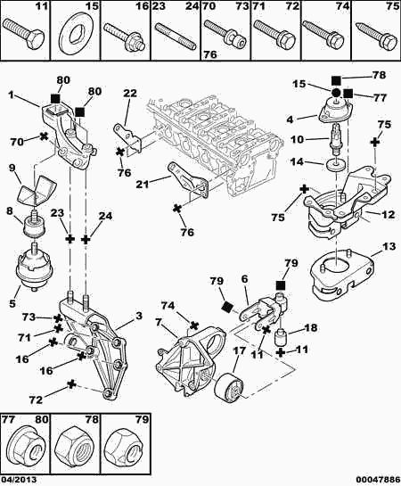 PEUGEOT 1807-A6 - Окачване, двигател www.parts5.com