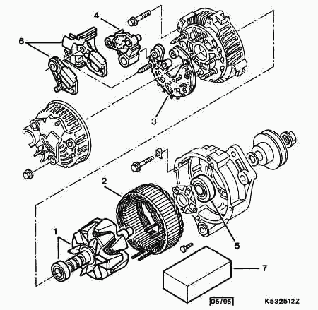 PEUGEOT 5761.91 - Generatorregler www.parts5.com