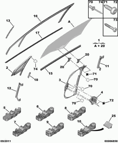 PEUGEOT 6554 HF - DRIVERS DOOR LOCK www.parts5.com