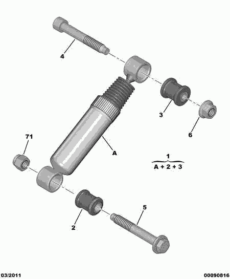 PEUGEOT 5206 H2 - Shock Absorber www.parts5.com