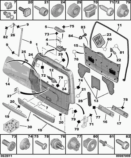 PEUGEOT 8731 E0 - Gas Spring, boot, cargo area www.parts5.com