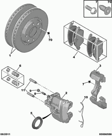 CITROËN 4253 44 - Kit de plaquettes de frein, frein à disque www.parts5.com