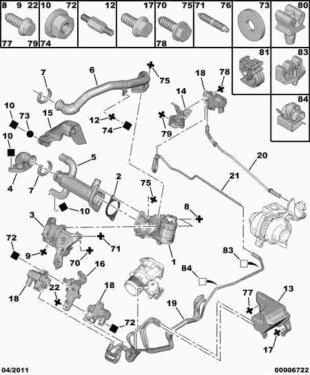 CITROËN 1618.32 - AGR-szelep www.parts5.com