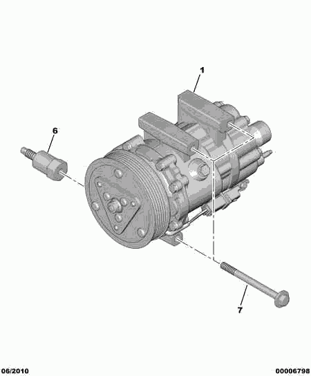 CITROËN 6453.QP - Compressor, air conditioning parts5.com