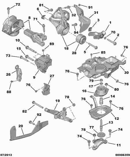 DS 1844 68 - Soporte, motor www.parts5.com