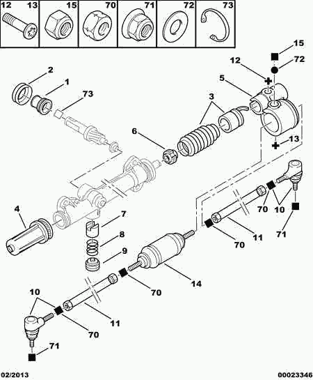 PEUGEOT 4066.32 - Bellow Set, steering parts5.com