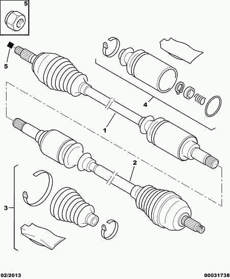 PEUGEOT 3272 9P - Drive Shaft www.parts5.com