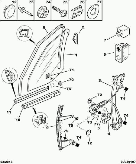 CITROËN 9221 H1 - Window Regulator www.parts5.com