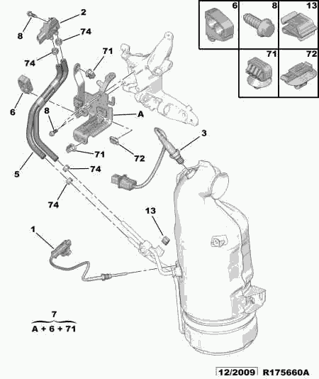 PEUGEOT 1618.Z9 - Sensori, pakokaasupaine www.parts5.com