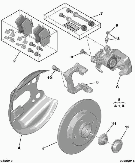 PEUGEOT 4254 C1 - Brake Pad Set, disc brake www.parts5.com