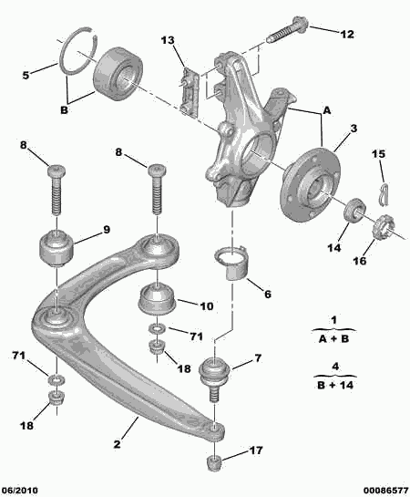 PEUGEOT 5132 A8 - Παξιμάδι, ακρόμπαρο www.parts5.com