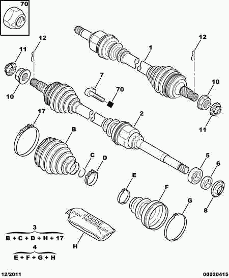 PEUGEOT 3272 FG - Drive Shaft www.parts5.com