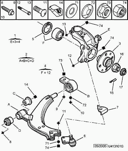 CITROËN/PEUGEOT 3520 H5 - Spona, vešanje točkova www.parts5.com