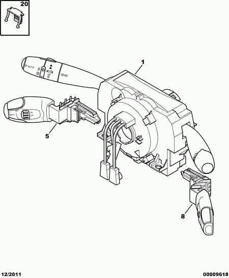 CITROËN 6242 20 - Conmutador en la columna de dirección www.parts5.com