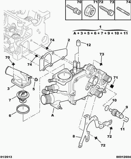 PEUGEOT 1336 S4 - Conducto refrigerante www.parts5.com