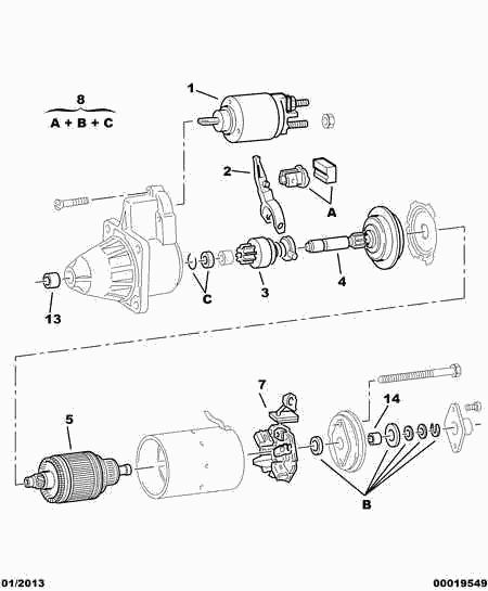 PEUGEOT 5835 89 - Ведущая шестерня, стартер www.parts5.com